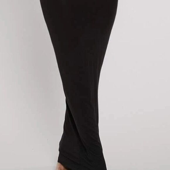 Women's Black Maxi Dress Stretchy L Large - Picture 2 of 5